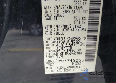 2019 Nissan Frontier S from USA, damaged, VIN 1N6DD0EV4KN745055